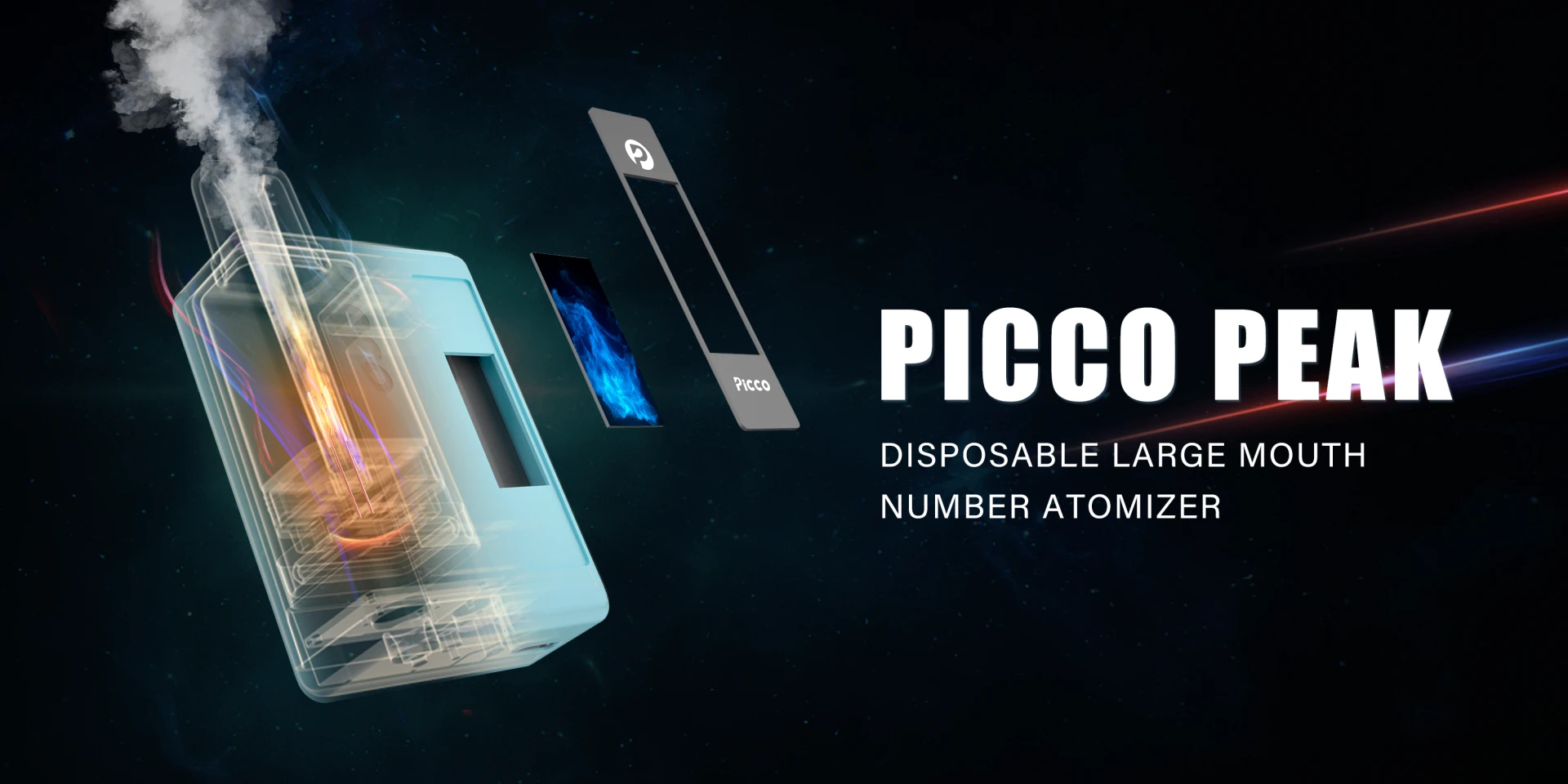picco peak vape with LED screen display